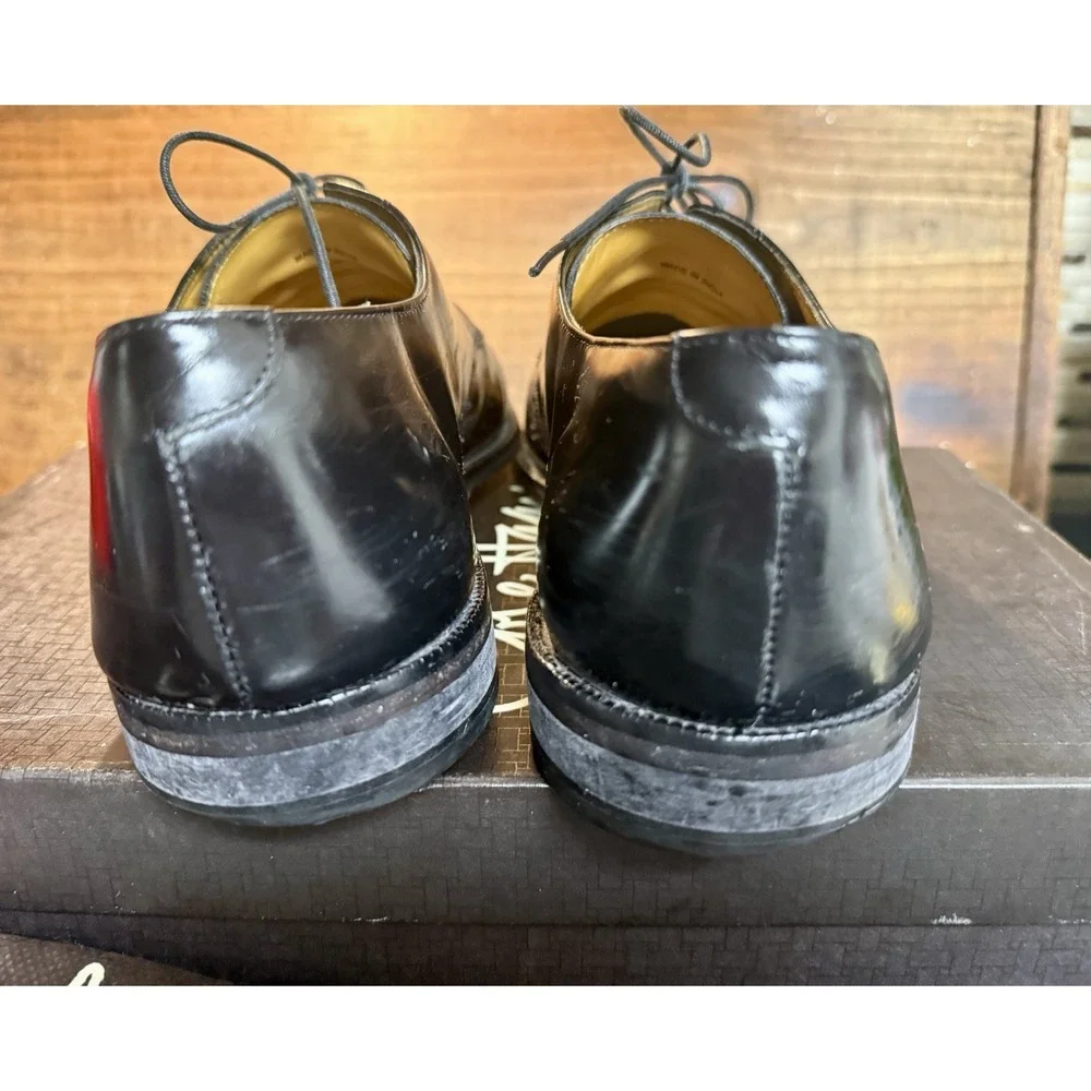 Vintage Cole Haan Black Leather Split Toe Oxford Dress Shoes 10-1/2D Made in USA